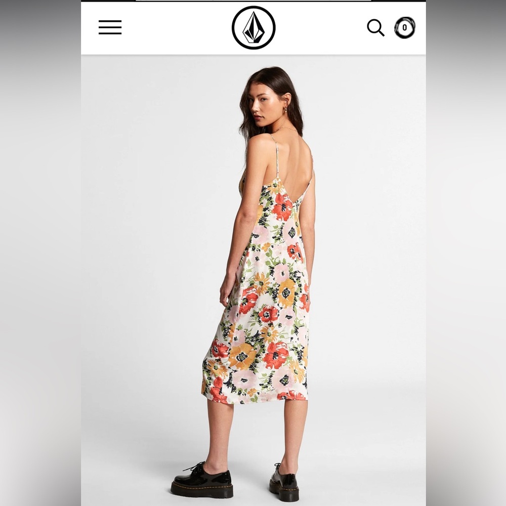 Volcom Surfbird Juniors Button Front Midi Dress - image 2